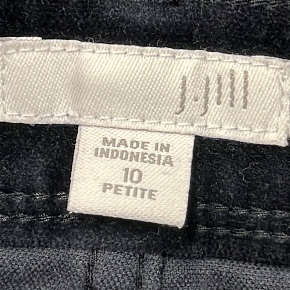 J. JILL Holiday/Office Cotton Velvet Straight Leg 5 Pocket Deep Navy Pant SZ 10P - Picture 5 of 15